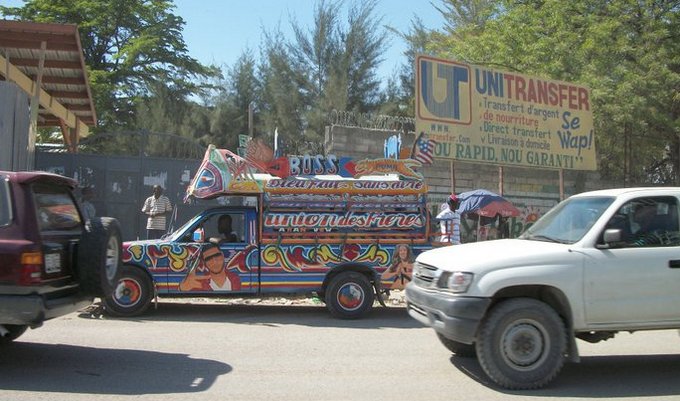 jitney in haiti traffic