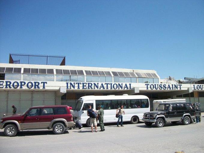 outside the Haiti airport